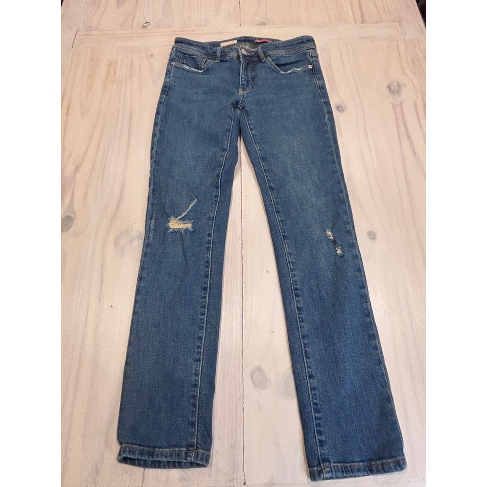 Pilcro Slim Boyfriend Distressed Jeans Blue‎ Medium Wash Denim Size 25 Womens
